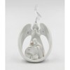 Kevins Gift Shoppe Ceramic Angel With Holy Family Nativity Light Cover Ornament - image 2 of 4