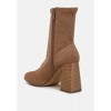 Candid High Ankle Flared Block Heel Boots Women - 3 of 4
