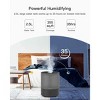 MORENTO Humidifiers for Bedroom, 2.5L Top Fill Humidifiers for Large Room, Cool Mist Humidifiers for Home, Last up to 35Hrs with Night Light, Black - 2 of 4