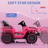 12V Kids Ride on Truck Car, w/Parent Remote Control, Twin 35w Motors, 3 Speeds, LED Lights, Music & Horn, Spring Suspension - 4 of 4