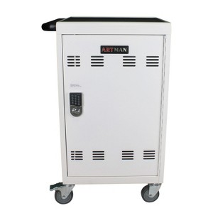 Belatt 32-Bit iPad Laptop Charging Cart - Secure 30-Device Storage, Locking Wheels & Doors, Anti-Rust Steel - 1 of 4