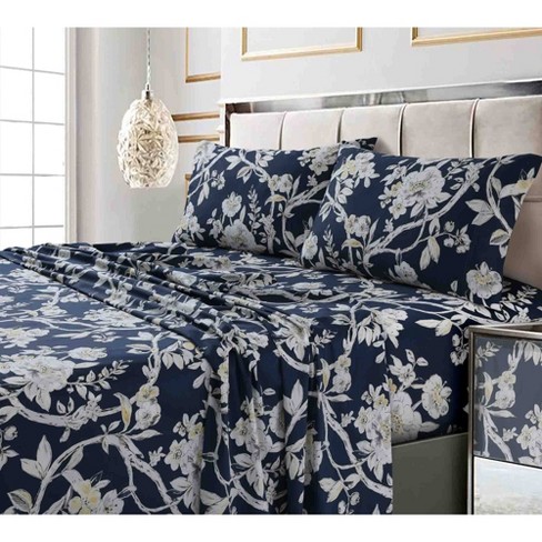 navy patterned scatter cushions