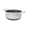 Livwell Brands Diamond Clad 6qt Hybrid Nonstick Stainless Steel Stock Pot and Lid: Tri Ply, Oven & Dishwasher Safe, Vented Glass Lid - 4 of 4