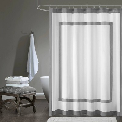 Jackson Cotton Shower Curtain Gray