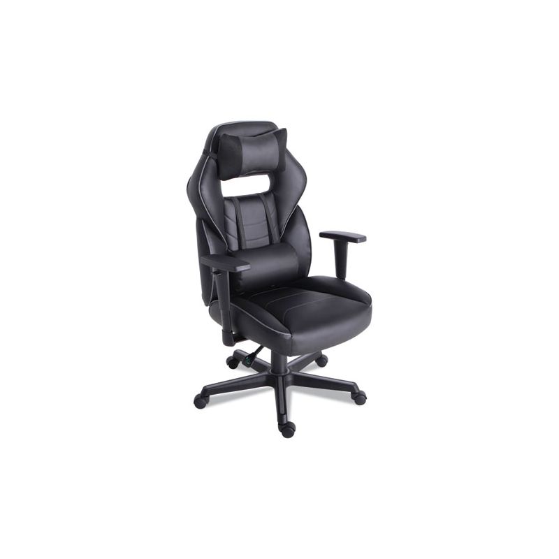 Alera Racing Style Ergonomic Gaming Chair, Supports 275 lb, 15.91" to 19.8" Seat Height, Black/Gray Trim Seat/Back, Black/Gray Base, 1 of 8