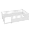 NicBex Twin/Full Kids Floor Toddler Bed Frame with Fence,Modern Toddler Platform Bed for Bedroom,Playroom,Kids Room - 4 of 4