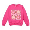 Simply Sage Market S.W.Smiley Pink Four Square Smiley Face Sweatshirt - 2 of 4