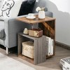 Costway 3 Tier Sofa Side End Table Storage Shelf Accent Compact for Living Room Bedroom - 2 of 4