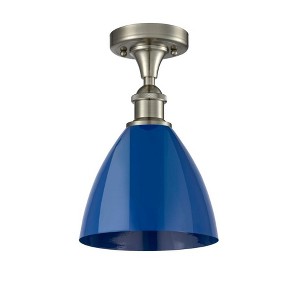 Plymouth Dome - 1 Light Semi-Flush Mount In Industrial Style-11.25 Inches Tall and 7.5 Inches Wide - 1 of 1