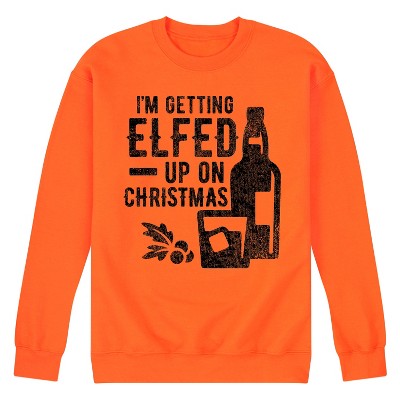Men's - Instant Message - Getting Elfed Up For Christmas Graphic Fleece Sweatshirt