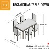 KHOMO GEAR Patio Table & Chair Set Cover - Durable and Water Resistant Outdoor Furniture Cover - Black - Medium - 3 of 4