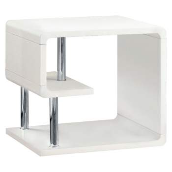 Clive End Table Glossy White - HOMES: Inside + Out