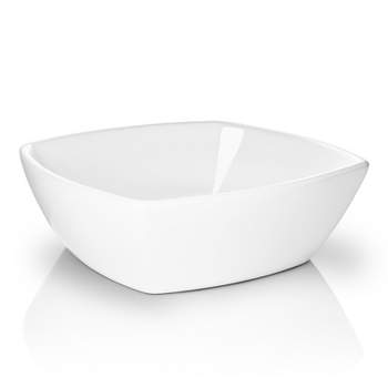 Miligore 16" x 16" Flared Square White Ceramic Above Counter Bathroom Vessel Sink