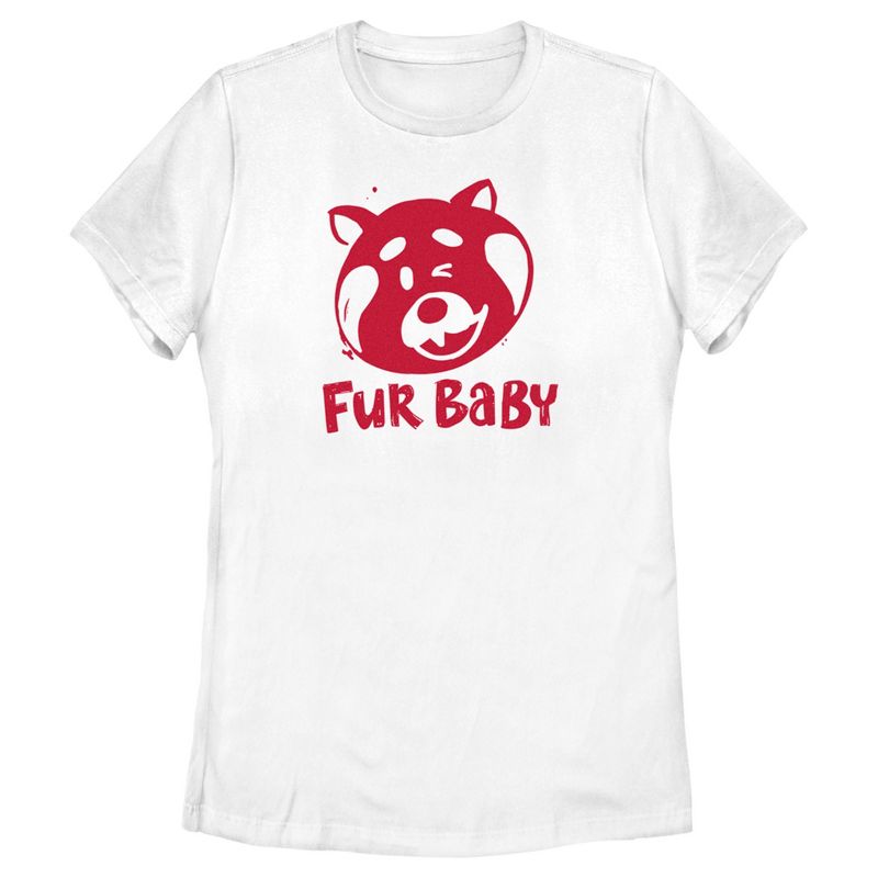 Women's Turning Red Fur Baby T-Shirt, 1 of 5