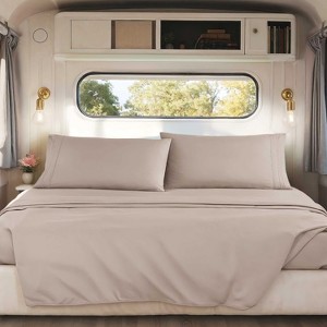 Nestl RV Queen Sheets, Super Soft 4PC Microfiber Sheet Set for Camper, Short Queen Sheets - 1 of 4