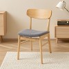 KWPZQEB Wood Dining Chairs Set of 2, Farmhouse High Back Dining Room Chairs with Upholstered, Kitchen chair for Bistro, Living Room, Kitchen - 2 of 4