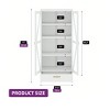 61" Tall Kitchen Pantry Cabinet with LED Lights, Metal Storage Cabinets with Glass Doors and Adjustable Shelves, Metal Food Pantry Cabinet - 2 of 4