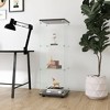 NicBex 3 Shelves File Cabinet with 1 Door Glass Cabinet,Office Cabinet with Spacious Tier-Shelving Design,Filing Cabinet for Home Office - 2 of 4