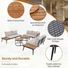 6-Piece Outdoor Sectional Sofa Set with Round Nesting Coffee Tables and Seating Sofa with Cushions for Patio, Porch and Garden - 3 of 4