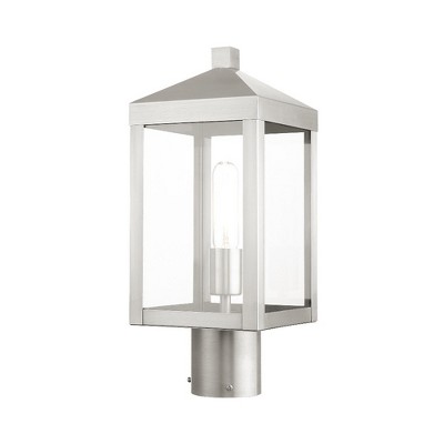 Livex Lighting Nyack 1 - Light Post Light in  Brushed Nickel