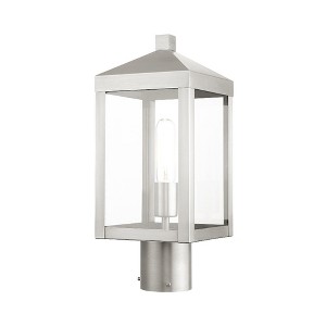 Livex Lighting Nyack 1 - Light Post Light in  Brushed Nickel - 1 of 1