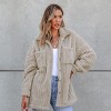 Women's Plush Faux Fur Teddy Coat Taupe Cozy Jacket - Cupshe - 4 of 4