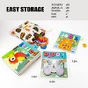 10 Pack Wooden Toddler Puzzles Spelling; Montessori Toy Toddler Baby Ages 2-4 Puzzles Early Develop; Toys Learning Education Preschool Gifts - 3 of 4
