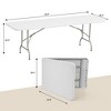 Gulches Folding table, 8 feet heavy duty folding semi-utility table for indoor and outdoor use, suitable for camping, picnics - 2 of 4