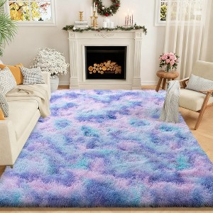 5x7 Area Rugs for Bedroom, Soft Fluffy Shaggy Rug for Living Room Kids Room Home Decor - 1 of 4