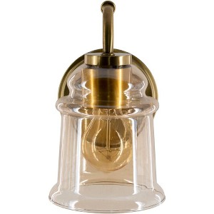 Mark & Day Ebenfurth 9"H x 5"W x 8"D Traditional Metallic - Brass Wall Lights - 1 of 4