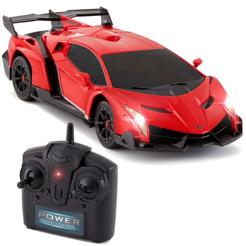 Best Choice Products 1/24 Officially Licensed RC Lamborghini Veneno Sport Racing Car w/ 2.4GHz Remote Control, 1 of 7