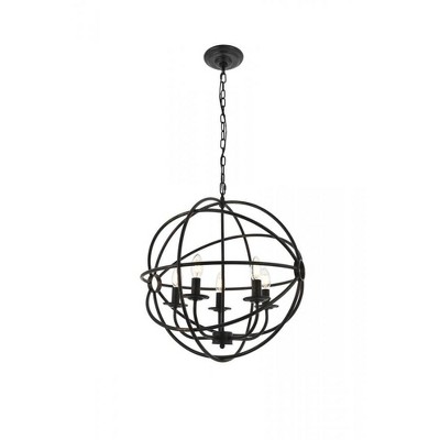 Elegant Lighting Octavia 5 light dark brown Pendant