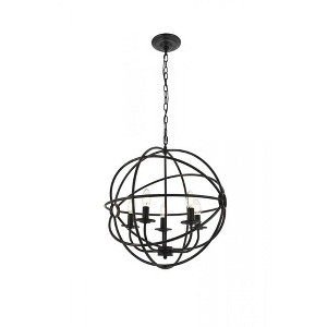 Elegant Lighting Octavia 5 light dark brown Pendant - 1 of 4