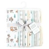 Hudson Baby Cotton Flannel Burp Cloths Bundle, Neutral Woodland Pals, One Size - 2 of 4