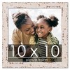PosterPalooza | Square Shabby Chic White Picture Frame - UV Acrylic, Foam Board Backing, Hanging Hardware - 2 of 4