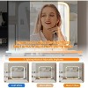 Vanity Desk with Sliding Mirror and Lights, Makeup Vanity Set with 4 Drawers, Stool, Power Outlet, Open Shelves, 3 Color Adjustable Lighting Modes - 3 of 4