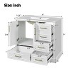 GDFStudio Spenser Modern 36" Wood Bathroom Vanity with Ceramics Sink and 4 Drawers - 3 of 4