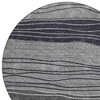 Gray Charcoal And Silver Striped Washable Indoor Outdoor Area Rug - 4 of 4