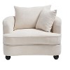 Chenille Accent Chair with Storage Ottoman, Upholstered Armchair Reaging Chair Barrel Chair - ModernLuxe - 4 of 4