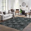 Modern Abstract Plaid Area Rug - Washable Non Slip Stain Resistant Foldable Carpet, Soft Low Pile Farmhouse Throw Rug for Living Room - 4 of 4