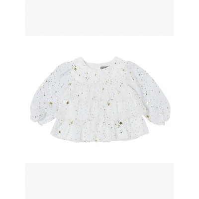 Girl Toddler's Star Printed Chiffon Blouse - Petit Confection