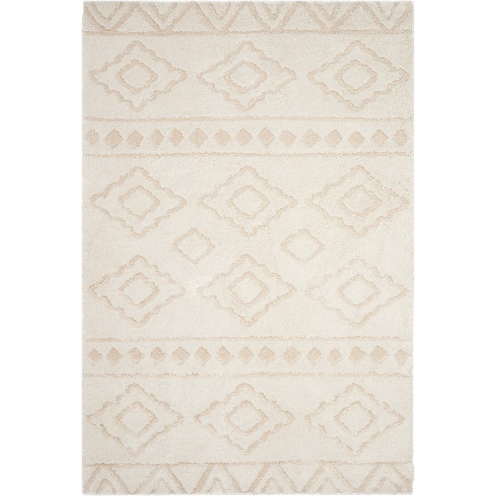 6'x9' Geometric Design Loomed Area Rug Ivory/Beige - Safavieh