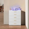 Karl Home 5-Drawer White Particle Board 25.98in. W Chest of Drawer - 4 of 4