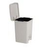 Mind Reader Step Trash Can, Ivory - image 3 of 4