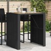 vidaXL Garden Bar Table Black Poly Rattan Large UV-resistant materials - 2 of 4