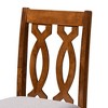 2pc Darcie Wood Counter Height Barstool Set Gray/Brown - Baxton Studio: Upholstered, Oak Frame, Fixed Height - 4 of 4