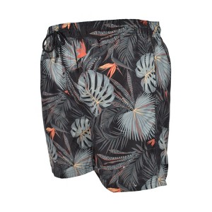 Burnside Men's Swimwear Quick Dry 5" Inseam Swimsuit | Moss Palm Leaves X-Large - 1 of 4