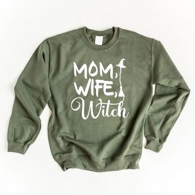 Simply Sage Market Women's Graphic Sweatshirt Mom Wife Witch Cursive