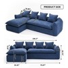 NicBex Couches for Living Room 106" Oversized Comfy Sofa L Shape Sofa Couch Set Deep Seat Sofa 3 Seater with Chaise Home for Apartment - 4 of 4