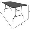SKONYON 6ft Folding Table Portable Rectangle Fold-in-Half Table - 3 of 4